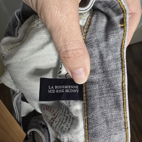 Scotch & Soda La Bohemienne Mid Rise Skinny Jeans 30/32 Grey - Picture 9 of 14